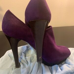 Stuart Weitzman , deep purple suede.